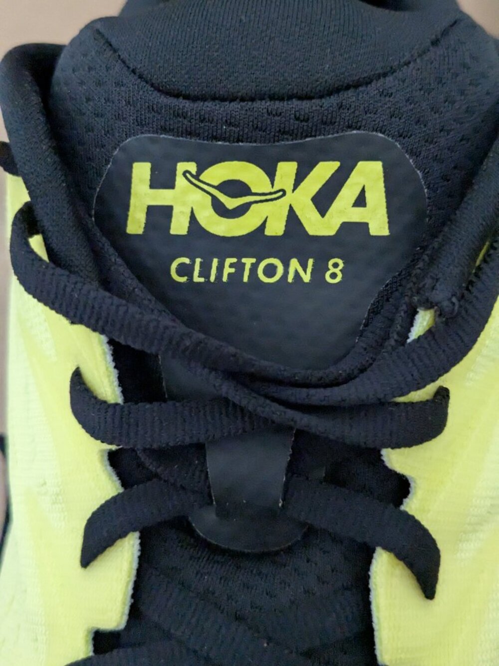 Hoka One One Clifton 8 Men's Size 14D Yellow Running Sneakers - Picture 7 of 14